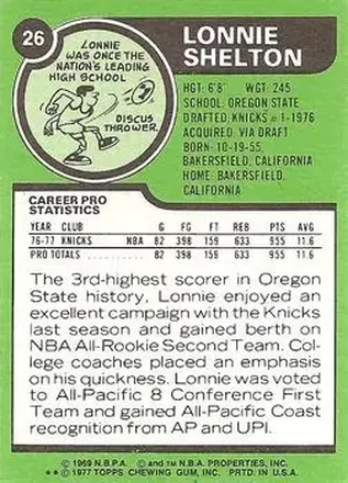 Lonnie Shelton Rückseite