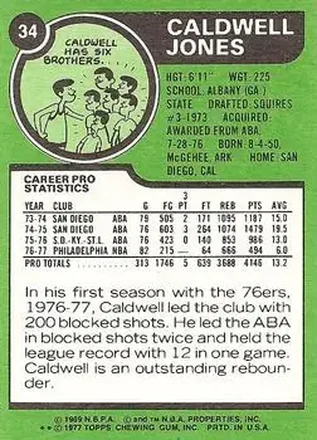 Verso de Caldwell Jones