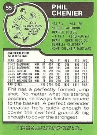 Phil Chenier 裏面