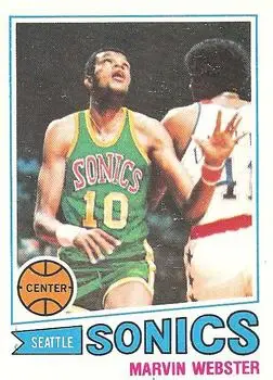 1977-78 Topps #71 White Backs Marvin Webster