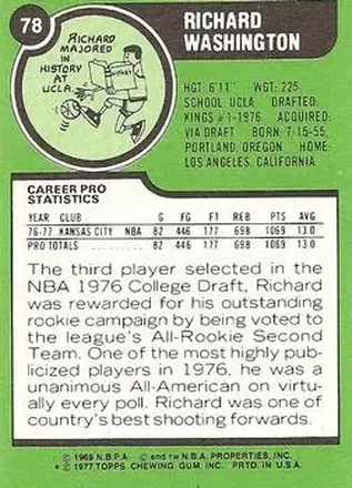 Richard Washington 裏面