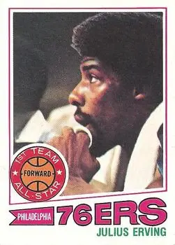 1977-78 Topps #100 White Backs Julius Erving