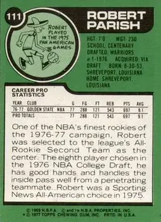 Tył: Robert Parish