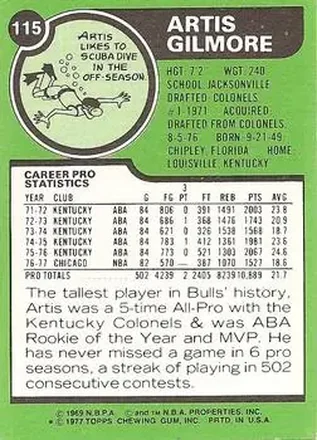 Artis Gilmore Rückseite