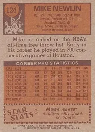 Mike Newlin Rückseite