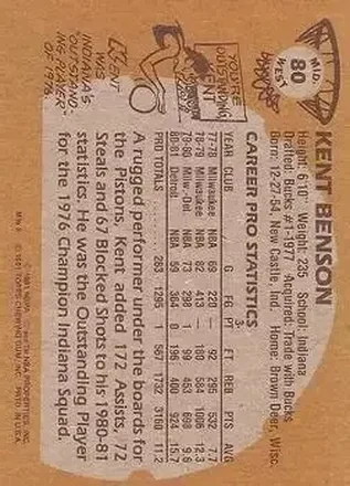 Kent Benson Rückseite