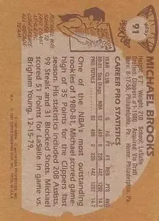 Verso de Michael Brooks