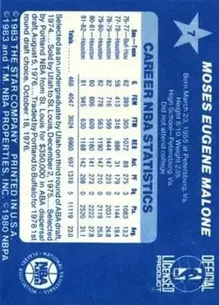 Verso de Moses Malone
