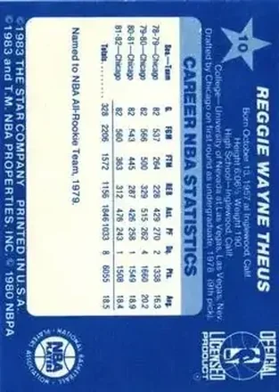 Reggie Theus 背面