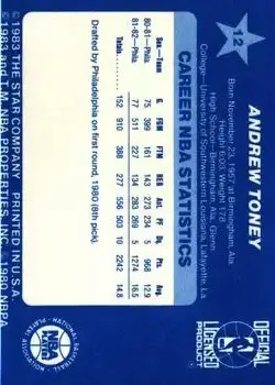 Back of Andrew Toney