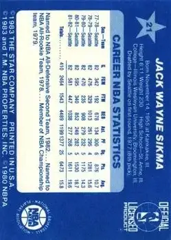 Back of Jack Sikma