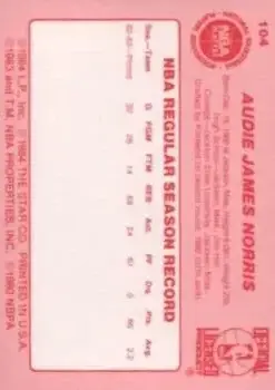 Back of Audie Norris