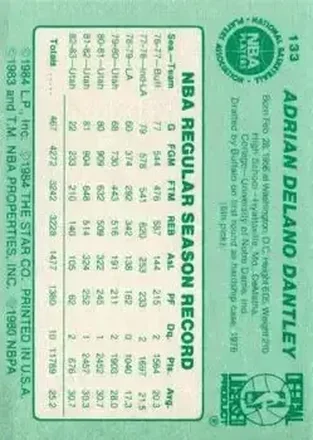 Verso de Adrian Dantley