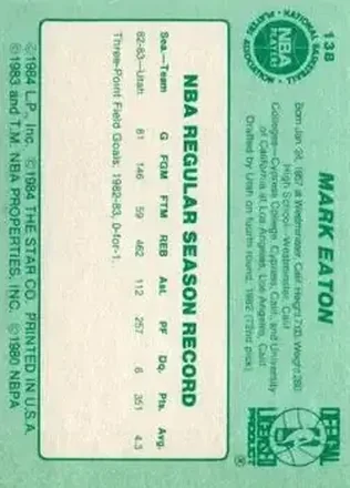 Mark Eaton Rückseite