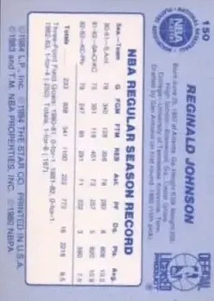 Reggie Johnson Rückseite