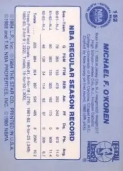 Back of Mike O'Koren