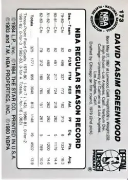 Back of David Greenwood