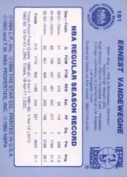 Back of Kiki Vandeweghe