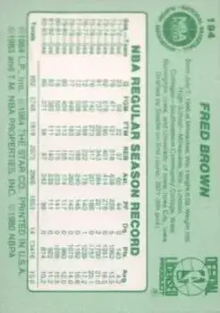 Back of Fred Brown
