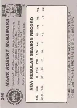 Back of Mark McNamara