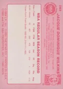 Back of Dominique Wilkins