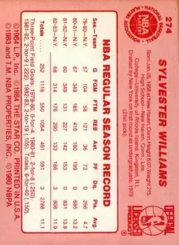 Back of Sly Williams