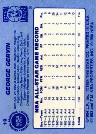 Verso de George Gervin