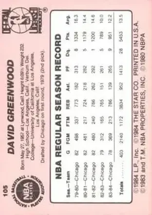 Verso de David Greenwood
