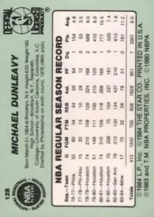 Verso de Mike Dunleavy
