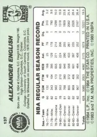 Alex English back