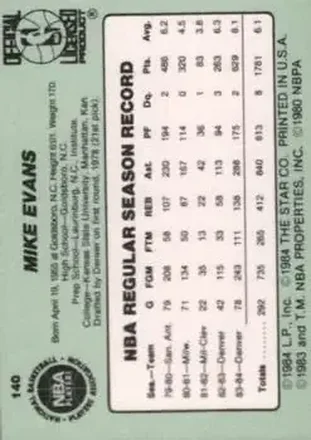 Achterkant van Mike Evans
