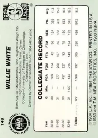Willie White Rückseite
