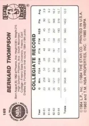 Bernard Thompson Rückseite
