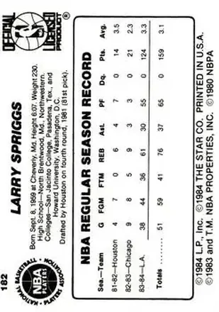 Larry Spriggs Rückseite