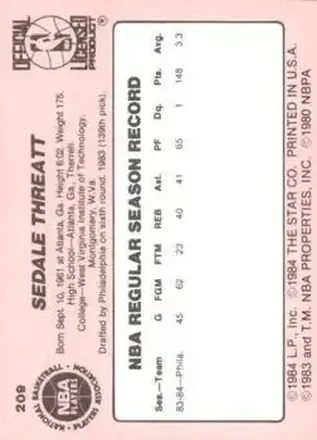 Sedale Threatt Rückseite
