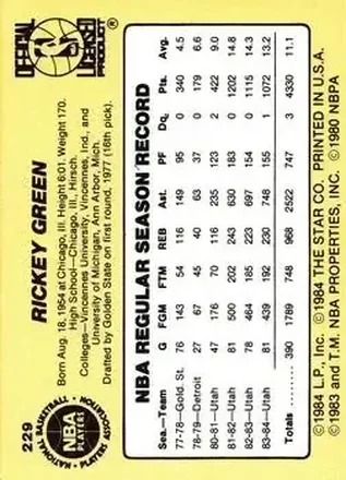Rickey Green Rückseite