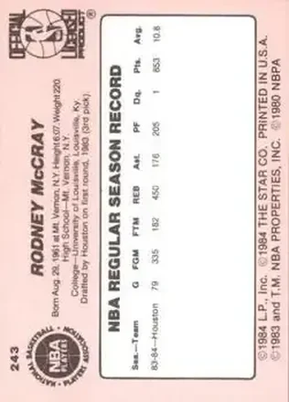 Tył: Rodney McCray