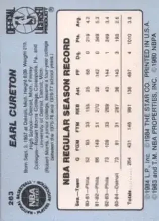 Verso de Earl Cureton