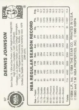 Back of Dennis Johnson