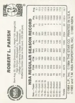 Back of Robert Parish