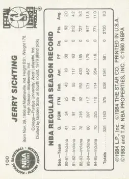 Back of Jerry Sichting