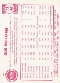 Back of Gus Williams