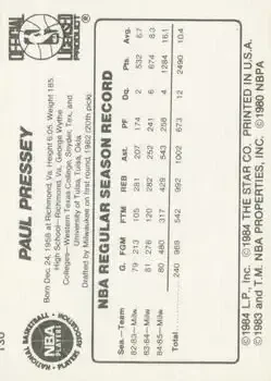 Back of Paul Pressey