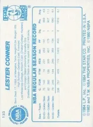 Lester Conner 背面