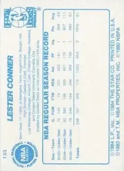 Back of Lester Conner