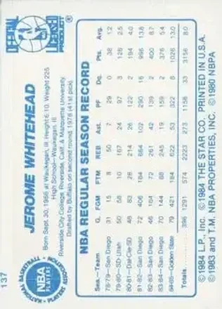 Achterkant van Jerome Whitehead