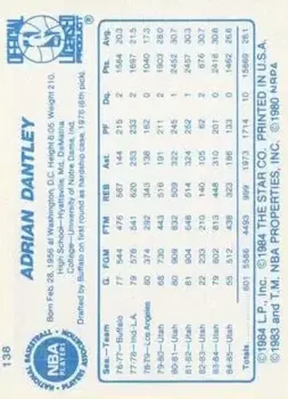 Adrian Dantley Rückseite