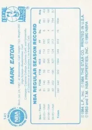Retro di Mark Eaton