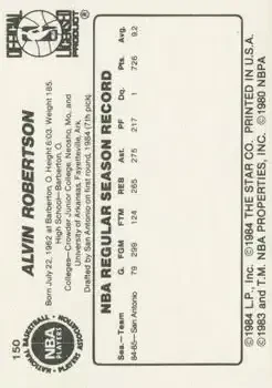 Back of Alvin Robertson