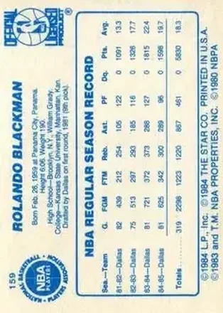 Verso de Rolando Blackman